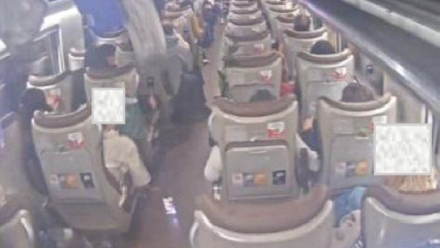 ep momento en el que se produce el descarrilamiento del coche 6 del tren iryo captado por la camara