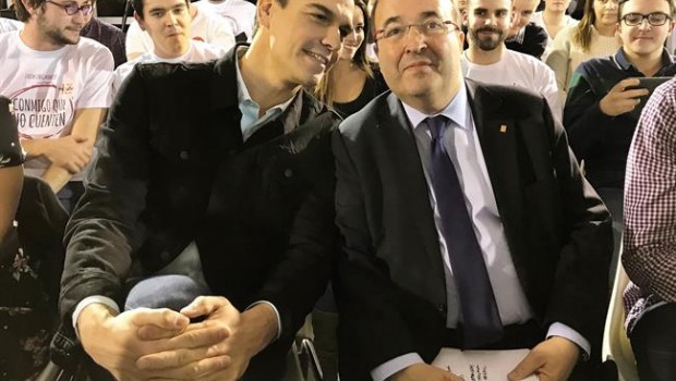 Pedro Sánchez (PSOE) y Miquel Iceta (PSC) | EUROPA PRESS - Archivo ep pedro sanchez psoe y miquel iceta psc 20180606195809