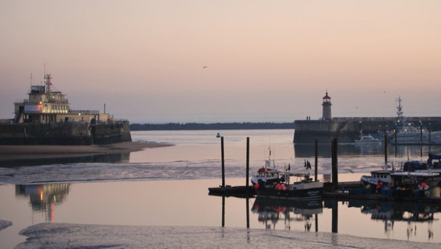 Ramsgate harbour | Judith Bennett outer harbour at sunset geograph org uk 1206011